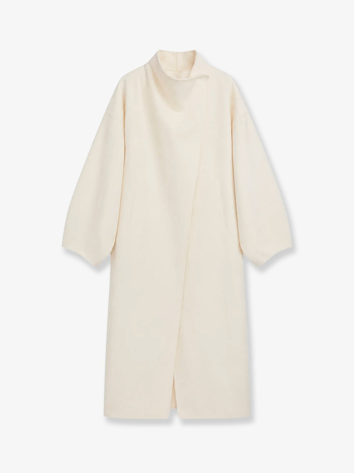 The Frankie Shop Women's Leroy Wool Blend Coat White