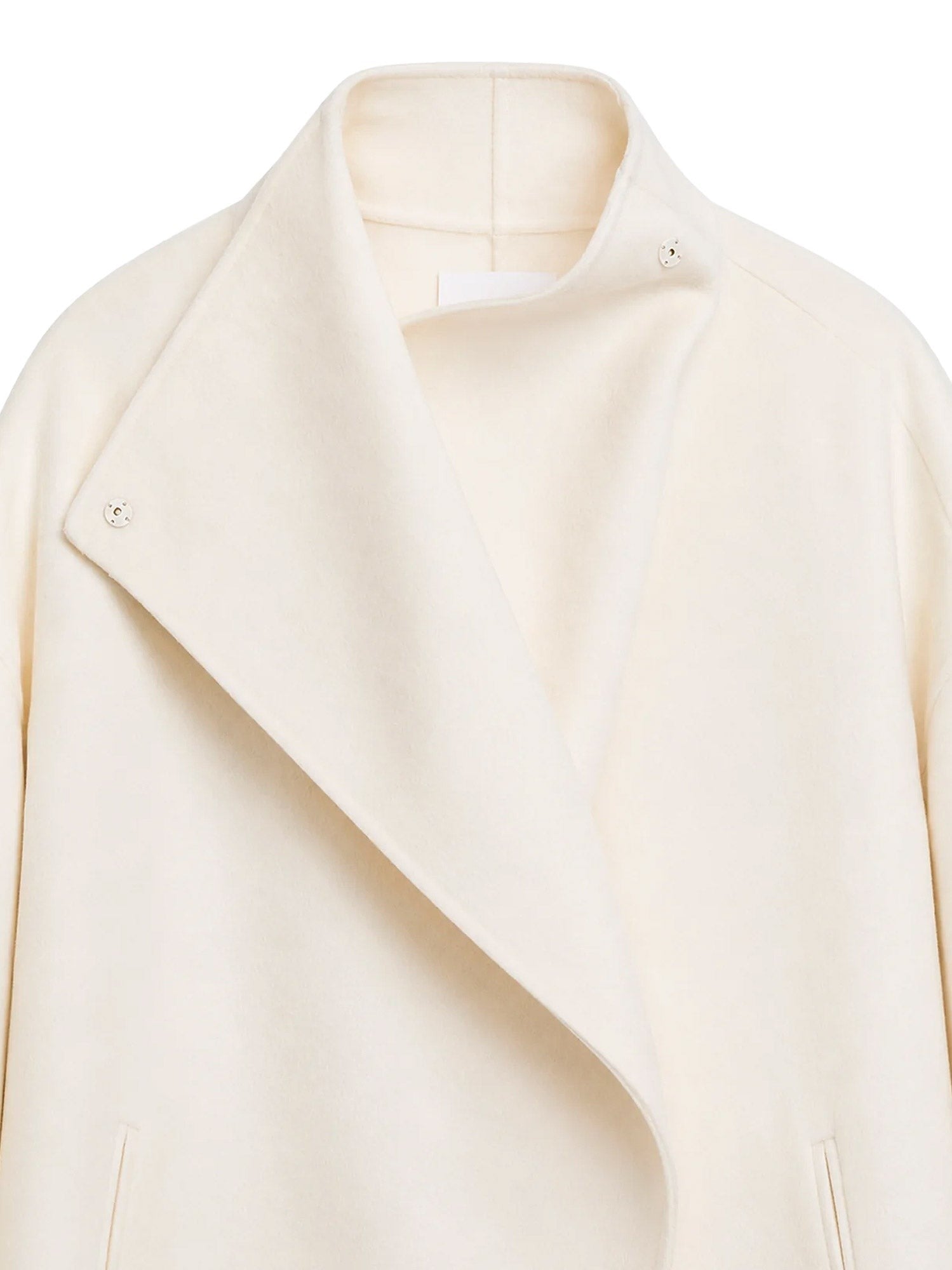 The Frankie Shop Women's Leroy Wool Blend Coat White