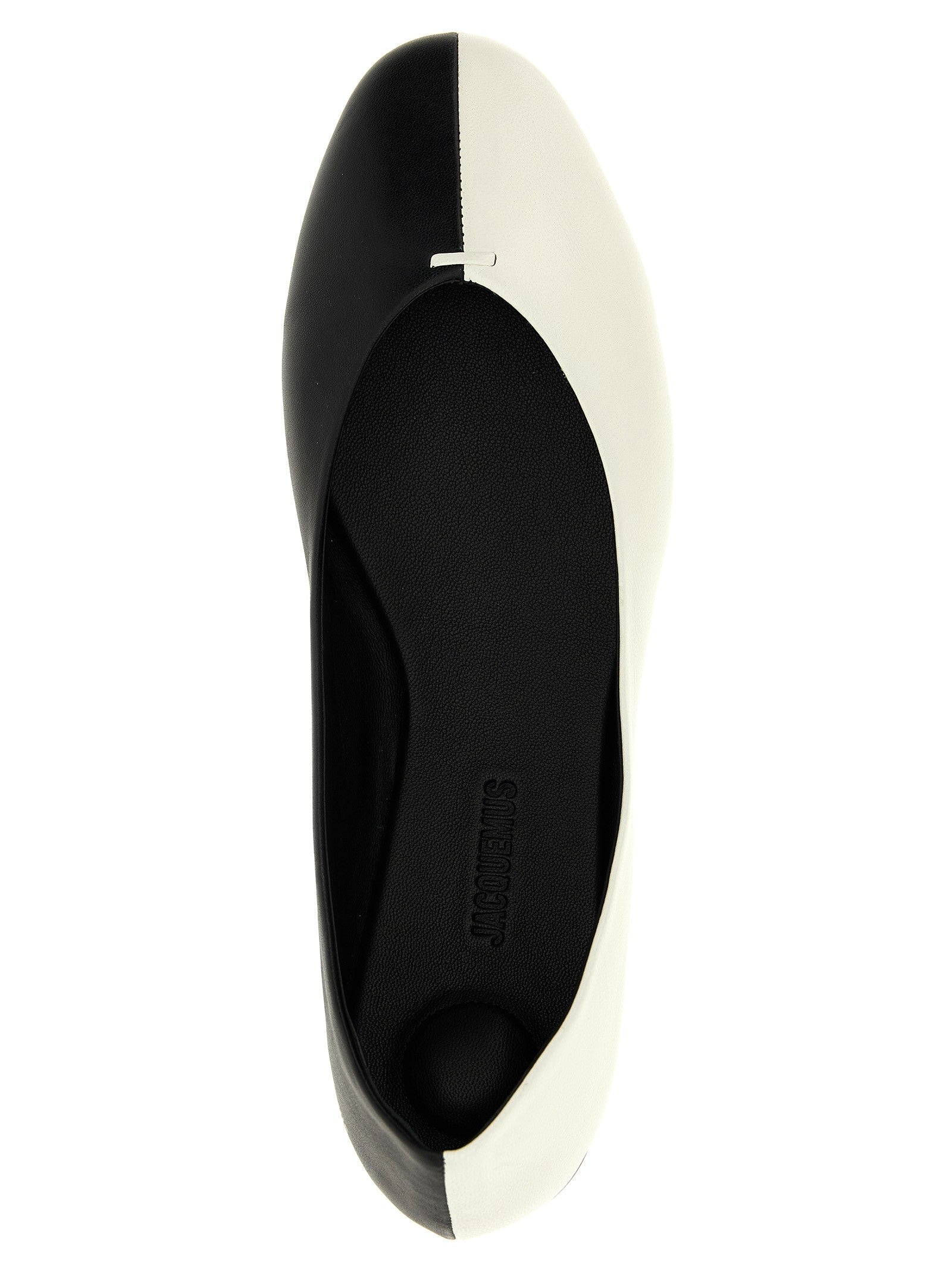 JACQUEMUS Les Ballerines Ovalo Ballet Flats White