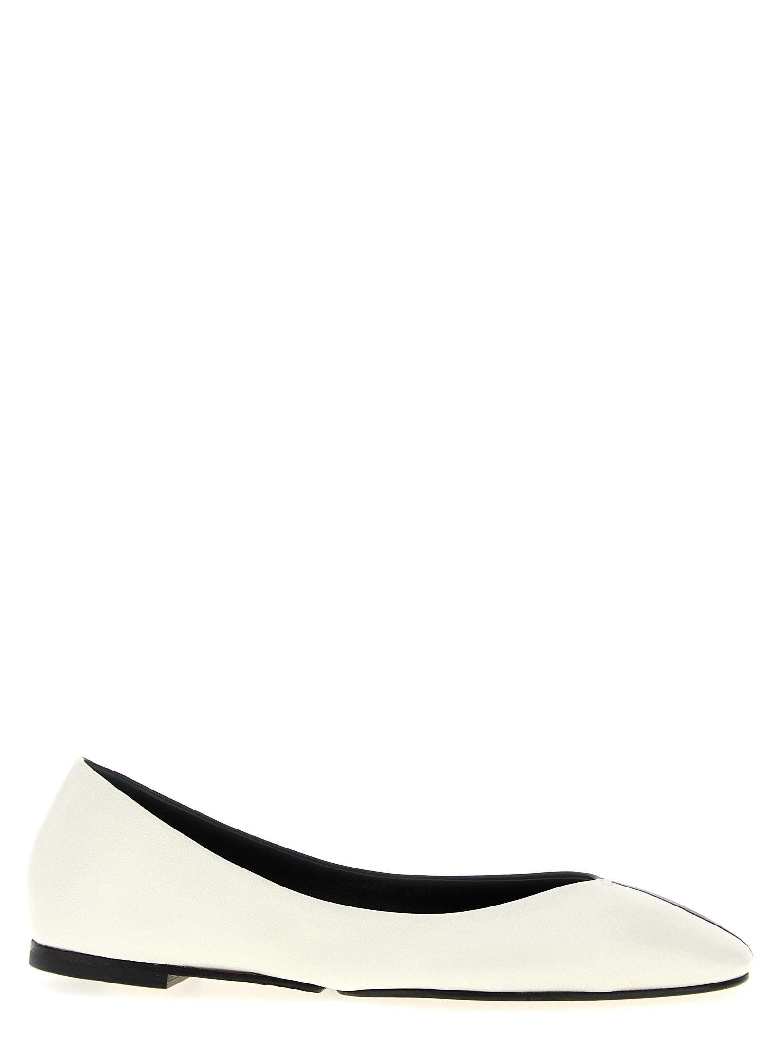 JACQUEMUS Les Ballerines Ovalo Ballet Flats White