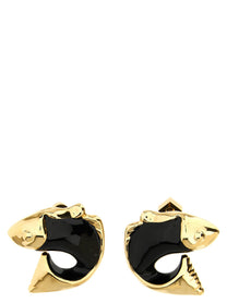 JACQUEMUS Les Boucles Poisson Earrings Black