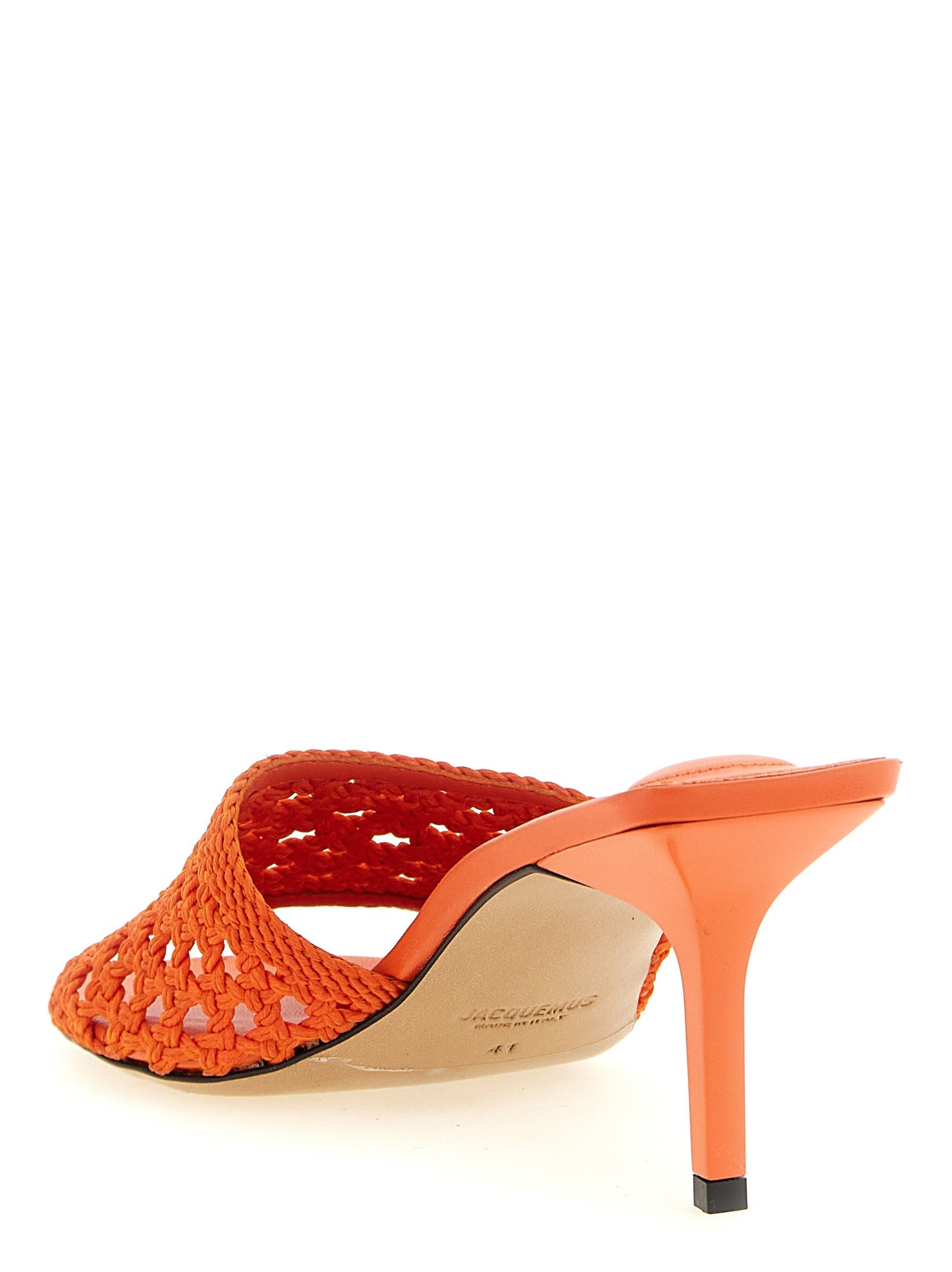 JACQUEMUS Les Mules Cubisto Sandals Orange