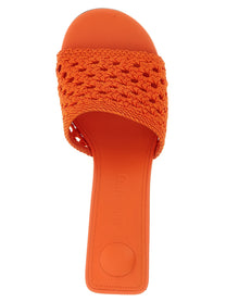 JACQUEMUS Les Mules Cubisto Sandals Orange