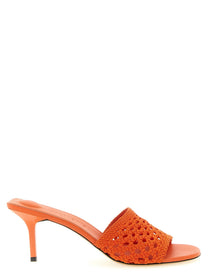 JACQUEMUS Les Mules Cubisto Sandals Orange