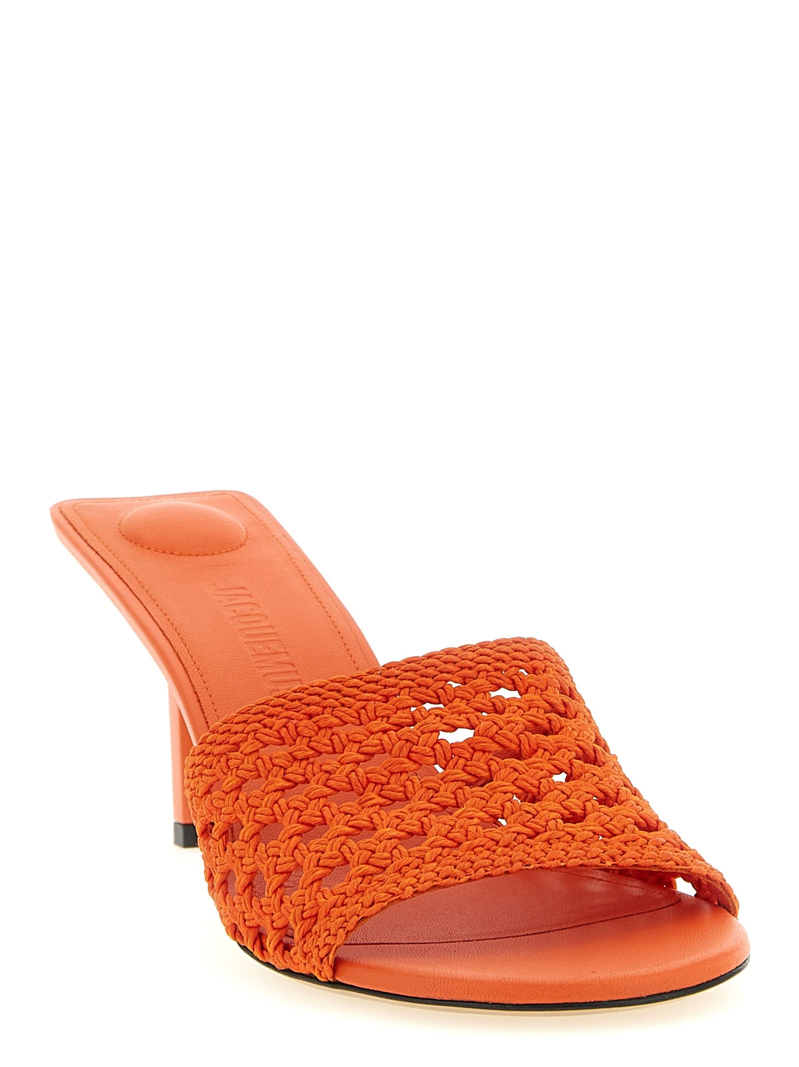 JACQUEMUS Les Mules Cubisto Sandals Orange