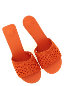 JACQUEMUS Les Mules Cubisto Sandals Orange