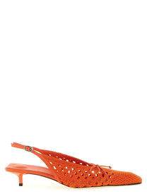 JACQUEMUS Les Slingbacks Cubisto Slingback Orange