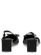 JACQUEMUS Women's Les Slingbacks Duelo Shoe Black, view 4
