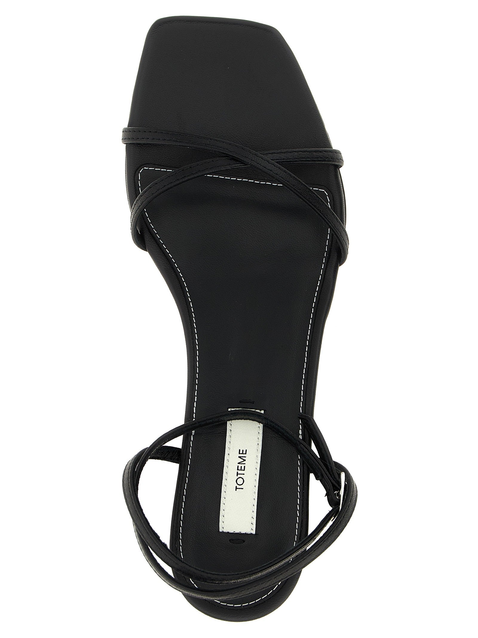 Toteme Letaher Crossover Sandals Black