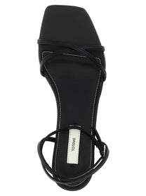 Toteme Letaher Crossover Sandals Black