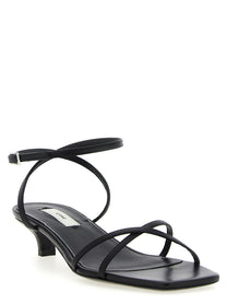 Toteme Letaher Crossover Sandals Black