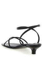 Toteme Letaher Crossover Sandals Black, view 3