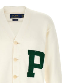 Polo Ralph Lauren Letter Intarsia Cardigan Green