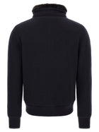 MooRER Levion Wool and Cashmere Bomber Jacket Blue, view 2