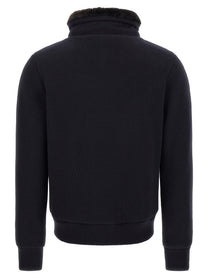MooRER Levion Wool and Cashmere Bomber Jacket Blue, view 2