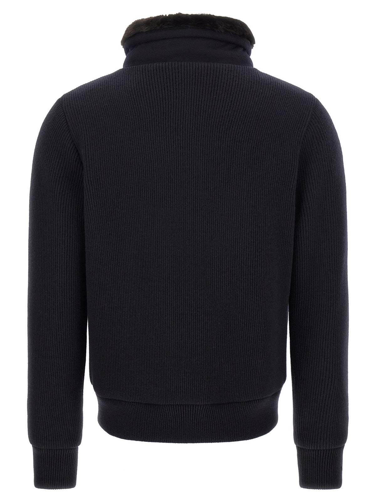 MooRER Levion Wool and Cashmere Bomber Jacket Blue, view 2