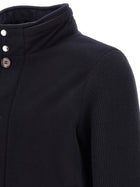 MooRER Levion Wool and Cashmere Bomber Jacket Blue, view 5