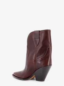 ISABEL MARANT Women's Leyane Leather Boots Mahogany