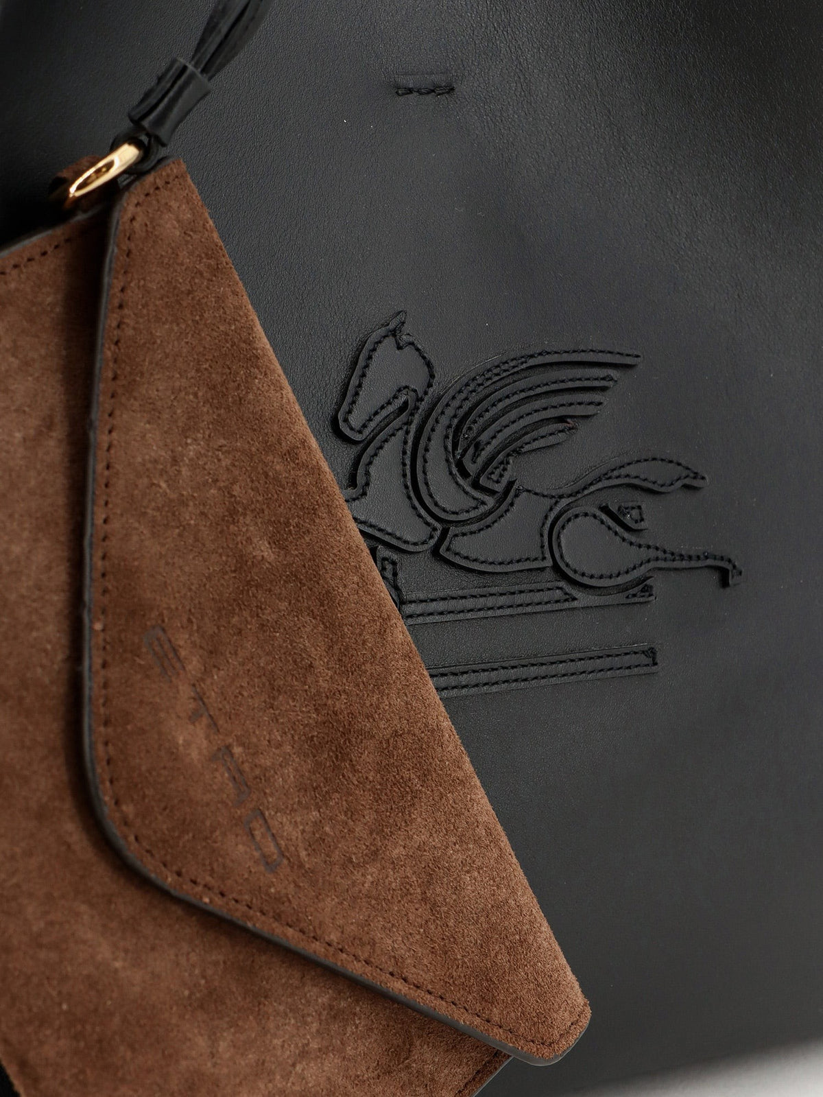 ETRO Women's Libra Leather Shopping Bag Black, view 5