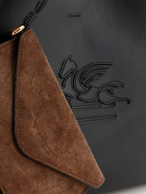 ETRO Women's Libra Leather Shopping Bag Black, view 5