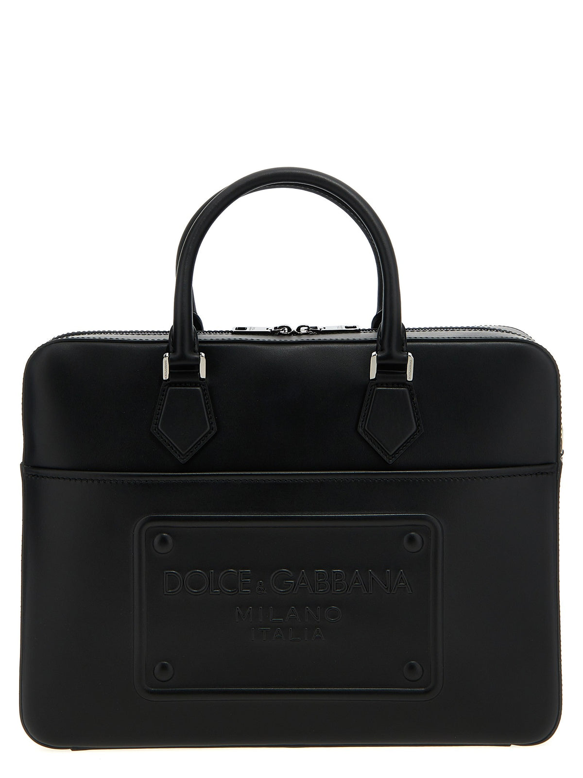 Dolce&amp;Gabbana License Plate Handbag Black