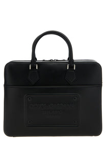 Dolce&amp;Gabbana License Plate Handbag Black
