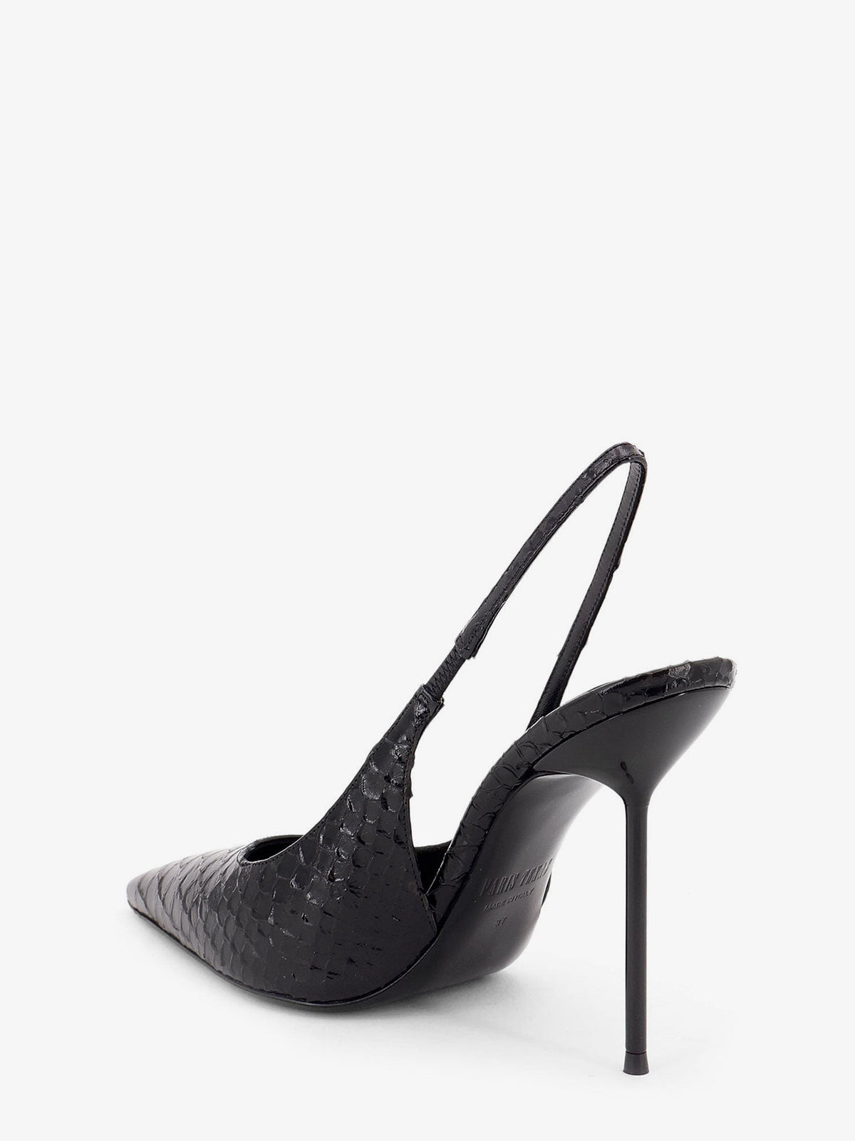 Paris Texas Women's Lidia Pump in Leather Black, view 3