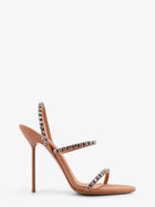 Paris Texas Women's Lidia Satin Sandals Brown