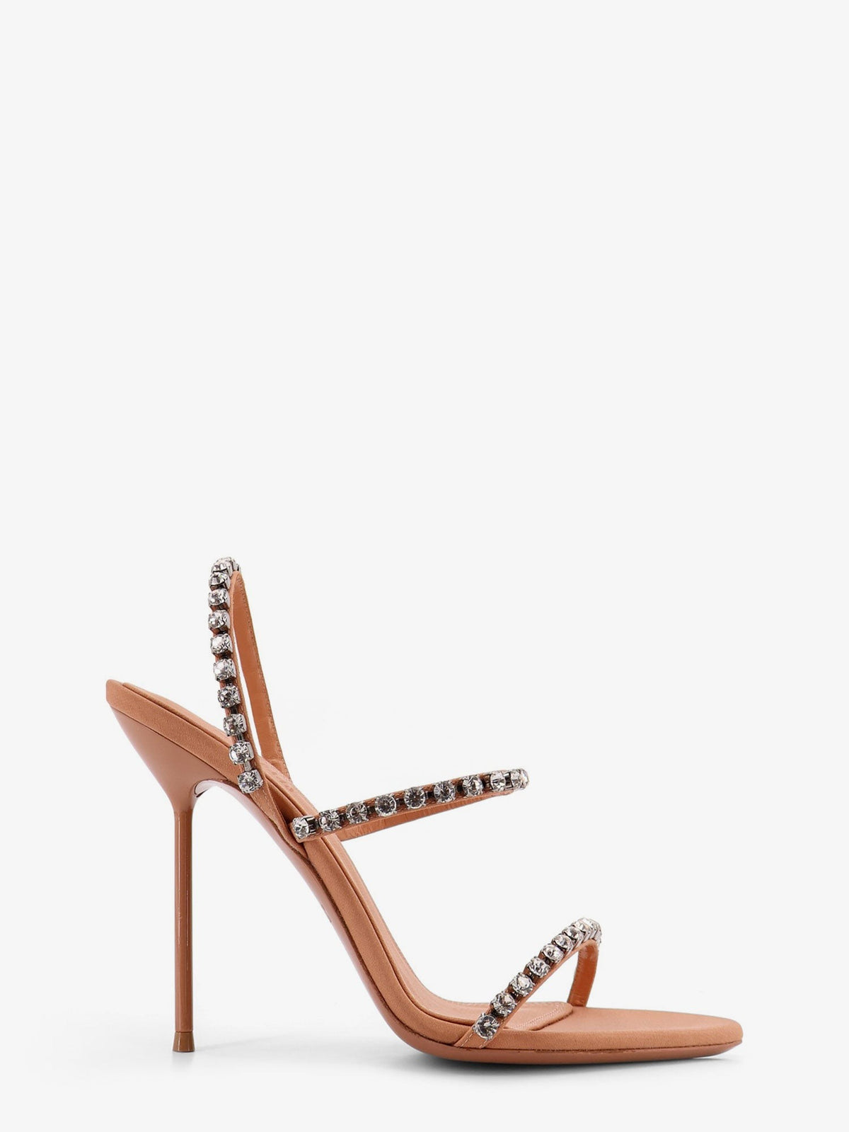Paris Texas Women's Lidia Satin Sandals Brown