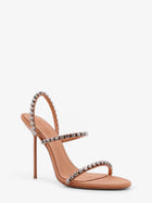 Paris Texas Women's Lidia Satin Sandals Brown