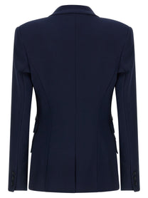 Elisabetta Franchi Light Crêpe Blazer Blue