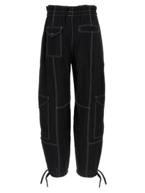 Ganni Light Slub Pocket Pants Black