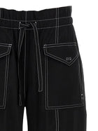 Ganni Light Slub Pocket Pants Black, view 3