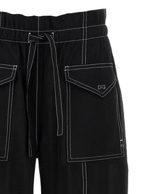 Ganni Light Slub Pocket Pants Black