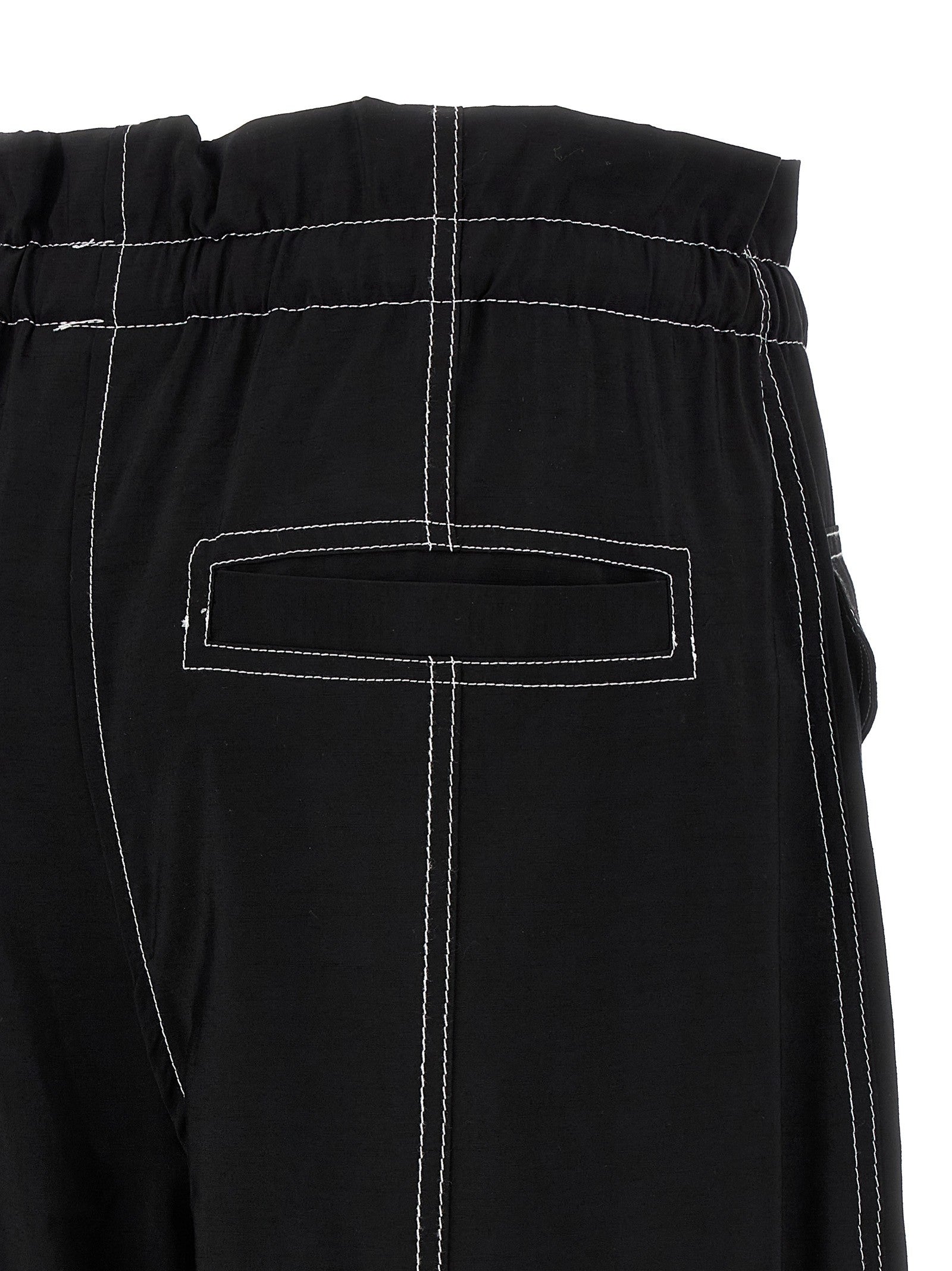 Ganni Light Slub Pocket Pants Black