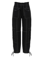 Ganni Light Slub Pocket Pants Black
