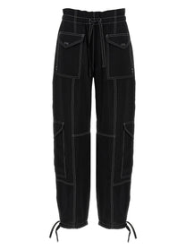 Ganni Light Slub Pocket Pants Black