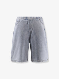Entire Studios Men's Light Washed Denim Bermuda Shorts Blue