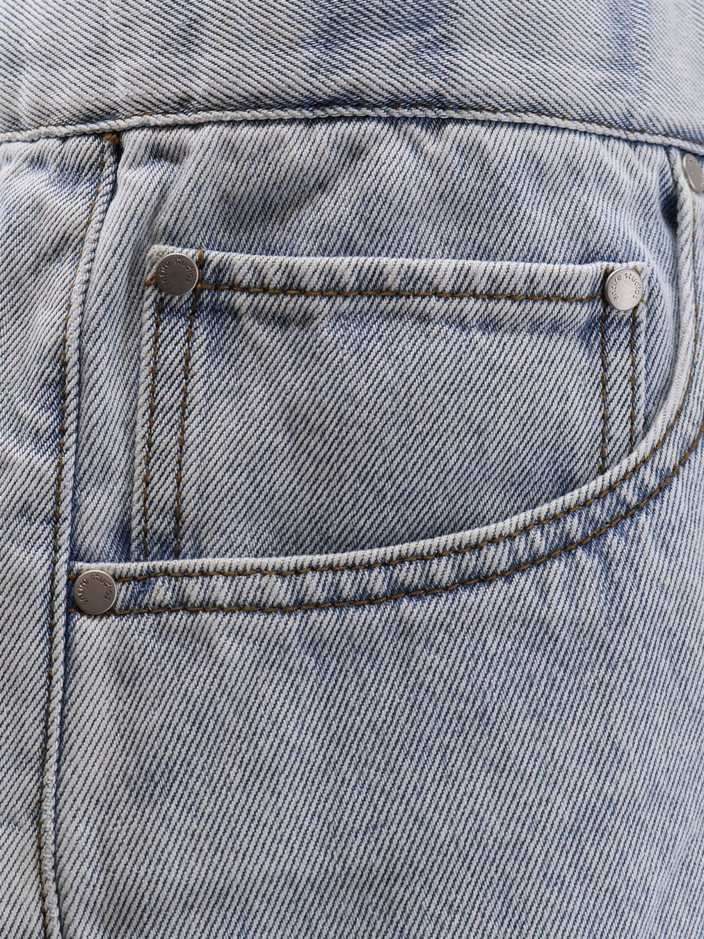 Entire Studios Men's Light Washed Denim Bermuda Shorts Blue
