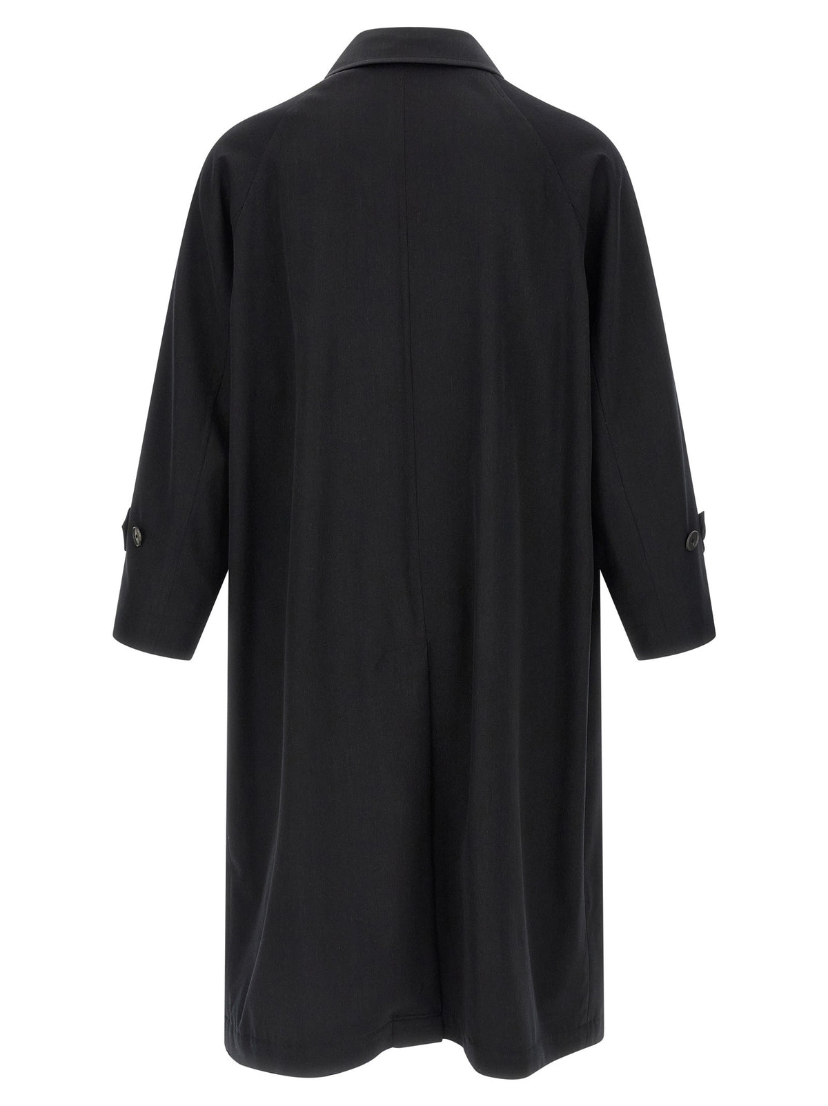 AURALEE Light Wool Gabardine Trench Coat Black, view 2