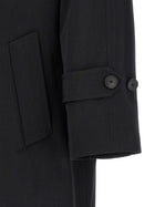AURALEE Light Wool Gabardine Trench Coat Black, view 4