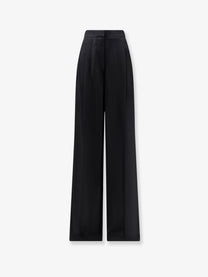 Tom Ford Women's Light Wool Tuxedo Trousers Black