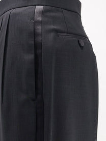 Tom Ford Women's Light Wool Tuxedo Trousers Black