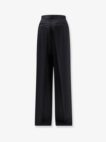 Tom Ford Women's Light Wool Tuxedo Trousers Black