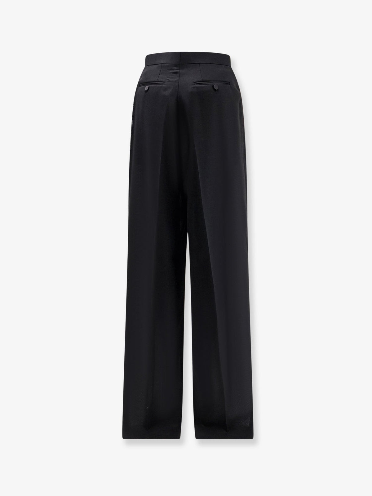 Tom Ford Women's Light Wool Tuxedo Trousers Black, view 2
