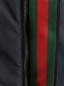 Gucci Men's Lightweight and Compact Nylon Jacket Black