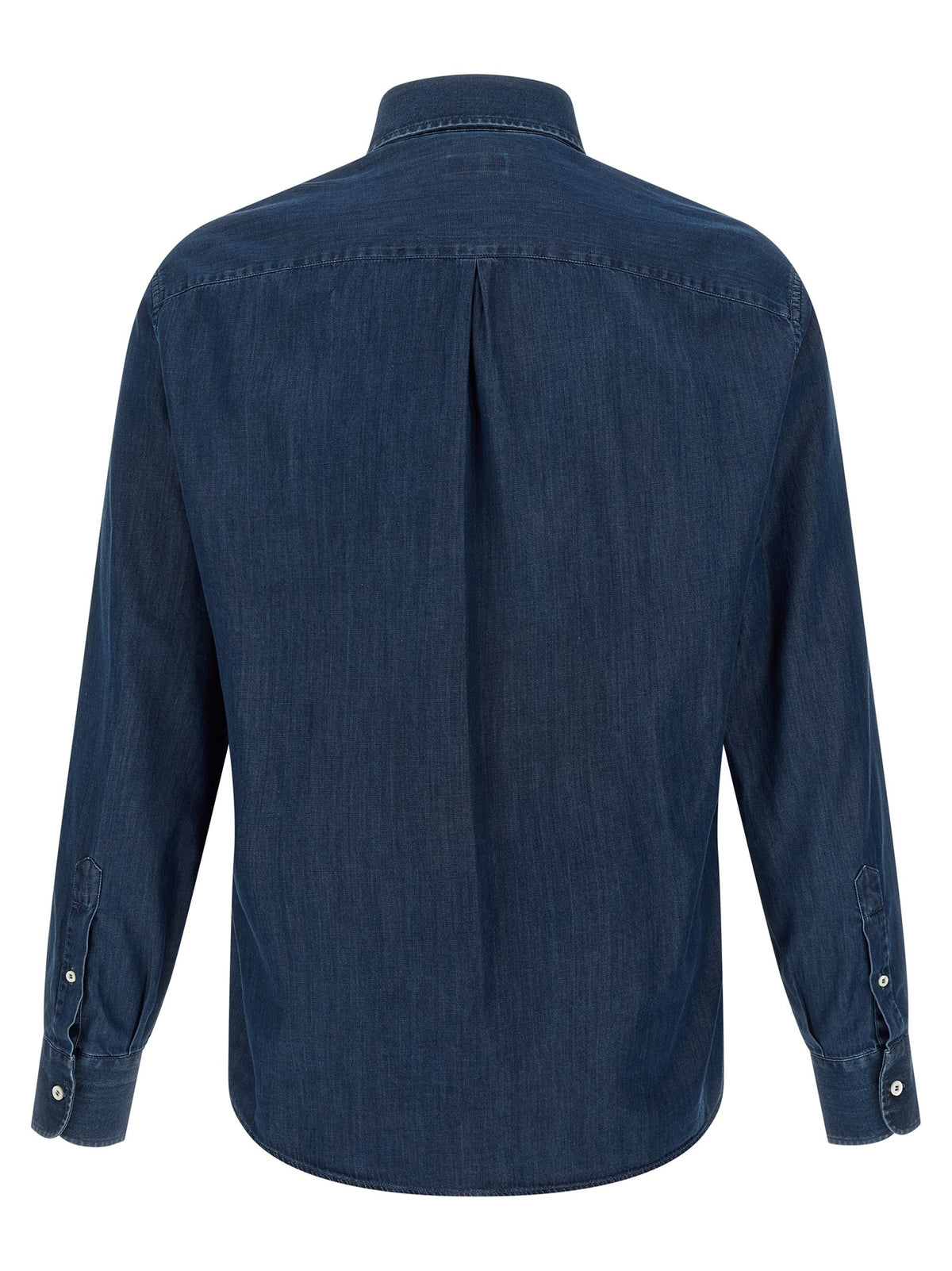 Brunello Cucinelli Lightweight Denim Shirt Blue, view 2