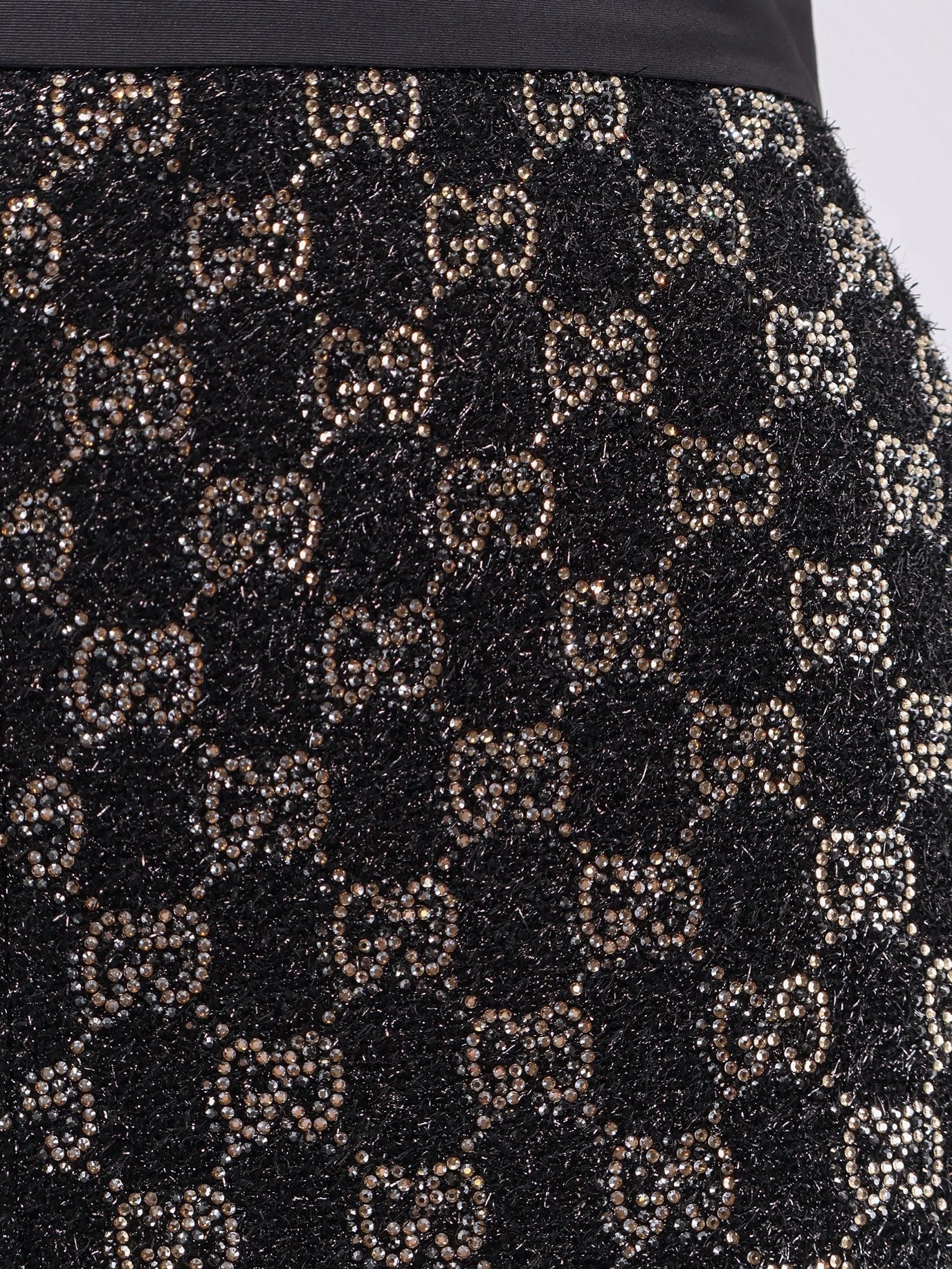 Gucci Women's Lightweight Lamé Wool Tweed Shorts Black