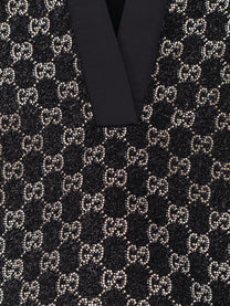 Gucci Women's Lightweight Lamé Wool Tweed Top Black