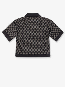 Gucci Women's Lightweight Lamé Wool Tweed Top Black